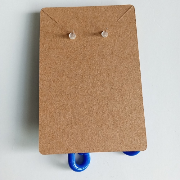 Fashion Jewelry Royal Blue Chain Earrings - Picture 4 of 4